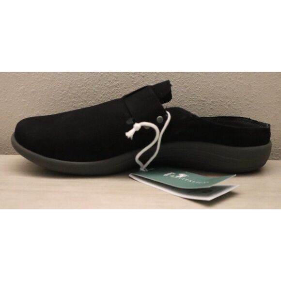 Revitalign A641021 Women's Sz 12D Black Solaire Orthotic Canvas Buckle Mules - Picture 6 of 13